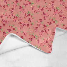 Load image into Gallery viewer, Swift Floral Peach Rouge Remix Ultra-Soft Micro Fleece Blanket 40&quot;x50&quot; Ultra-Soft Blanket 40&#39;&#39;x50&#39;&#39; e-joyer 
