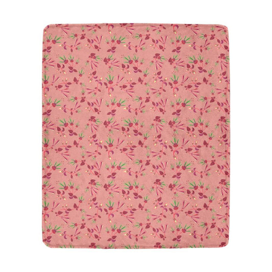 Swift Floral Peach Rouge Remix Ultra-Soft Micro Fleece Blanket 50"x60" Ultra-Soft Blanket 50''x60'' e-joyer 