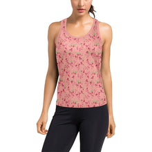 Load image into Gallery viewer, Swift Floral Peach Rouge Remix Women&#39;s Racerback Tank Top (Model T60) Racerback Tank Top (T60) e-joyer 
