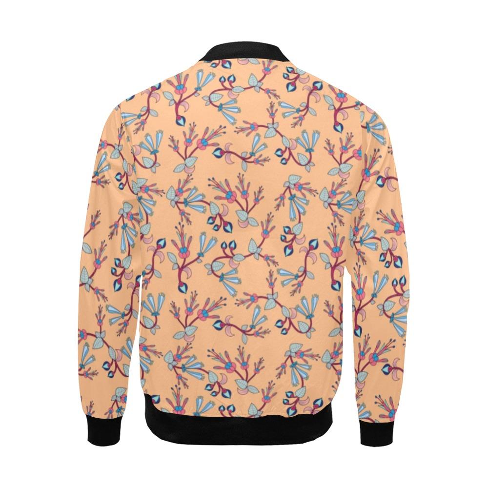 Swift Floral Peache All Over Print Bomber Jacket for Men (Model H19) Jacket e-joyer 