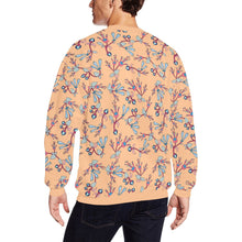 Load image into Gallery viewer, Swift Floral Peache All Over Print Crewneck Sweatshirt for Men (Model H18) shirt e-joyer 
