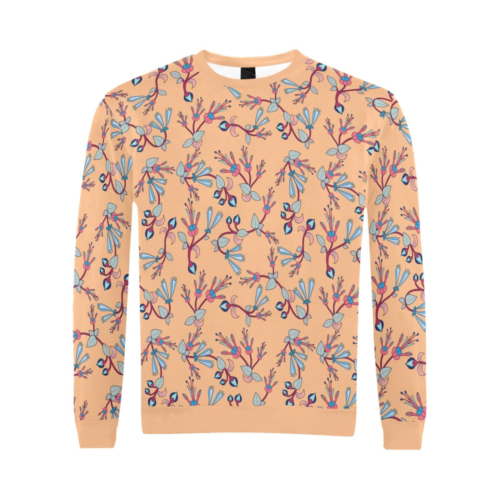 Swift Floral Peache All Over Print Crewneck Sweatshirt for Men (Model H18) shirt e-joyer 