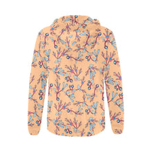 Load image into Gallery viewer, Swift Floral Peache All Over Print Full Zip Hoodie for Women (Model H14) All Over Print Full Zip Hoodie for Women (H14) e-joyer 
