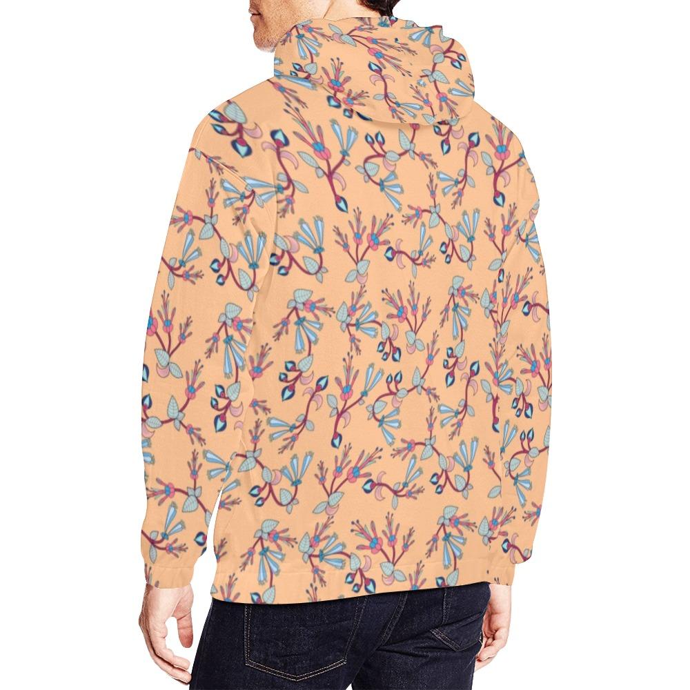 Swift Floral Peache All Over Print Hoodie for Men (USA Size) (Model H13) All Over Print Hoodie for Men (H13) e-joyer 