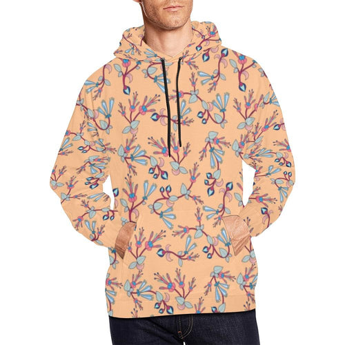 Swift Floral Peache All Over Print Hoodie for Men (USA Size) (Model H13) All Over Print Hoodie for Men (H13) e-joyer 