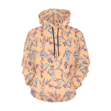 Load image into Gallery viewer, Swift Floral Peache All Over Print Hoodie for Men (USA Size) (Model H13) All Over Print Hoodie for Men (H13) e-joyer 

