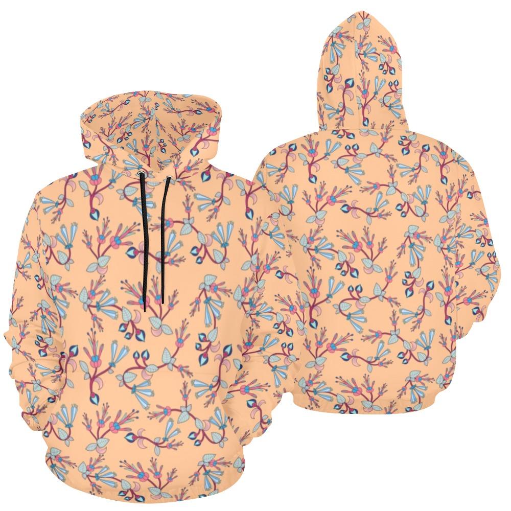 Swift Floral Peache All Over Print Hoodie for Men (USA Size) (Model H13) All Over Print Hoodie for Men (H13) e-joyer 