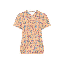 Load image into Gallery viewer, Swift Floral Peache All Over Print Scrub Top Scrub Top e-joyer 
