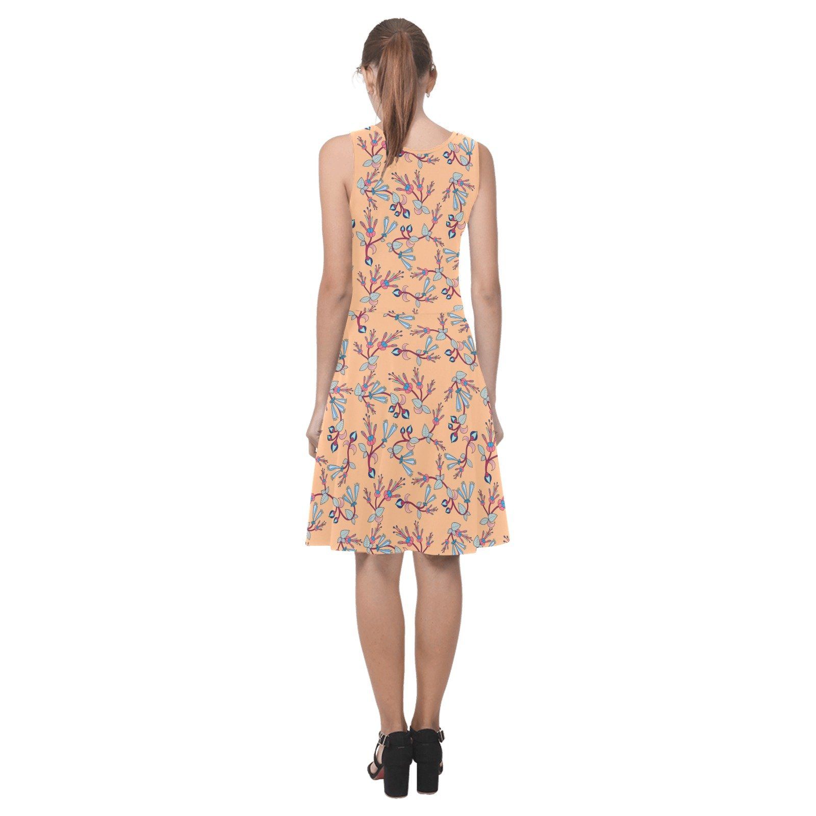 Swift Floral Peache Atalanta Sundress (Model D04) Atalanta Sundress (D04) e-joyer 