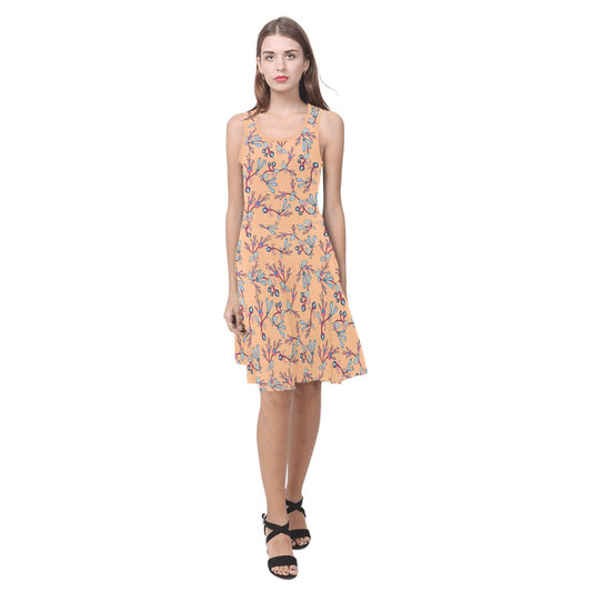 Swift Floral Peache Atalanta Sundress (Model D04) Atalanta Sundress (D04) e-joyer 