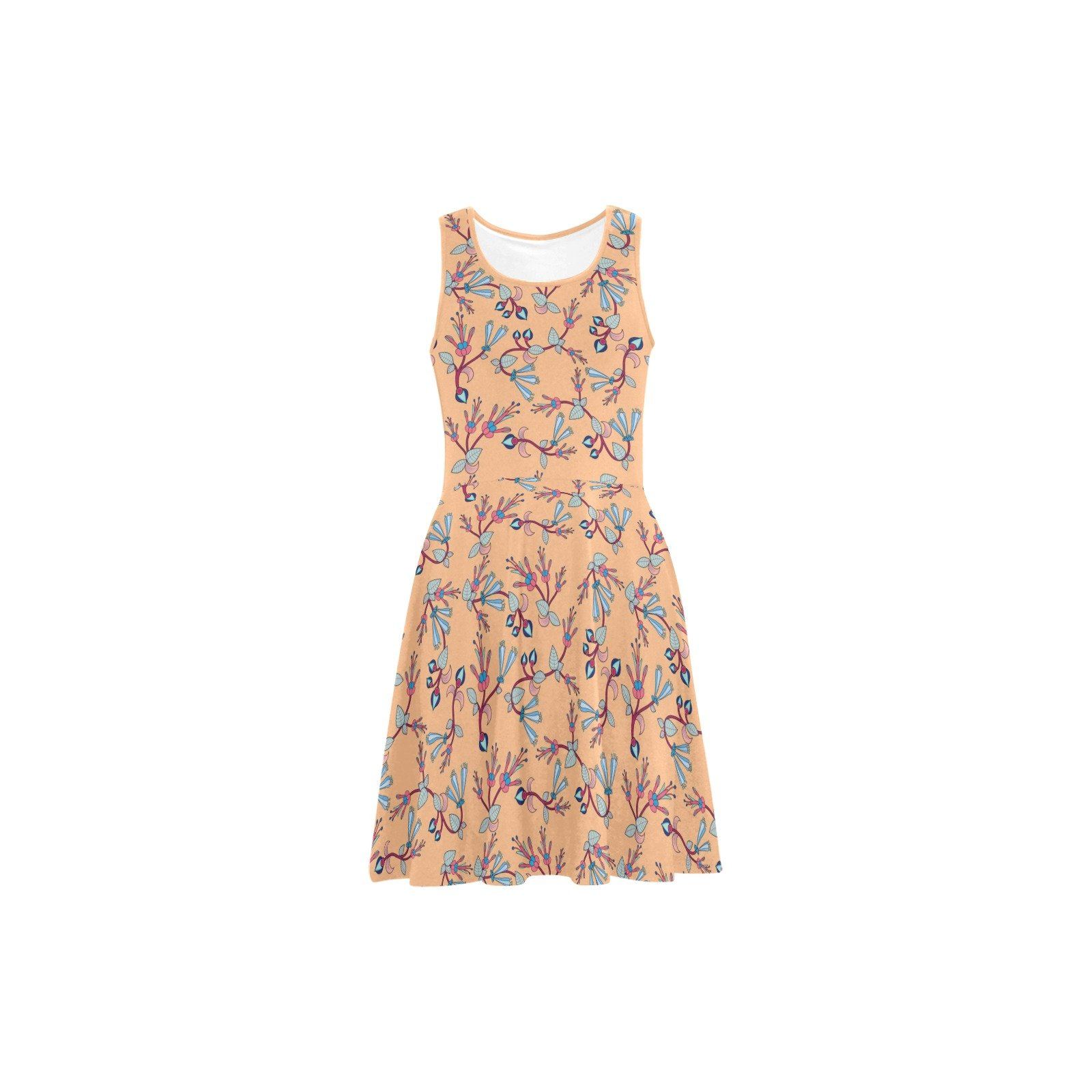 Swift Floral Peache Atalanta Sundress (Model D04) Atalanta Sundress (D04) e-joyer 