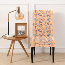 Load image into Gallery viewer, Swift Floral Peache Chair Cover (Pack of 4) Chair Cover (Pack of 4) e-joyer 

