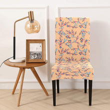 Load image into Gallery viewer, Swift Floral Peache Chair Cover (Pack of 6) Chair Cover (Pack of 6) e-joyer 
