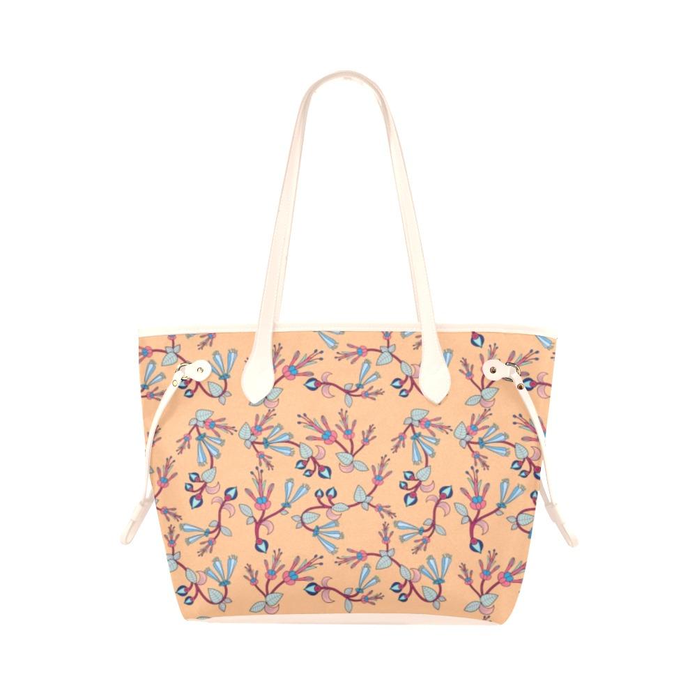 Swift Floral Peache Clover Canvas Tote – Tote Bag by 49 Dzine