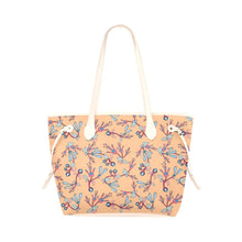 Load image into Gallery viewer, Swift Floral Peache Clover Canvas Tote Bag (Model 1661) Clover Canvas Tote Bag (1661) e-joyer 
