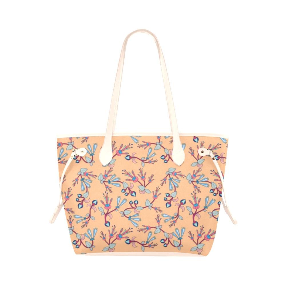 Swift Floral Peache Clover Canvas Tote Bag (Model 1661) Clover Canvas Tote Bag (1661) e-joyer 