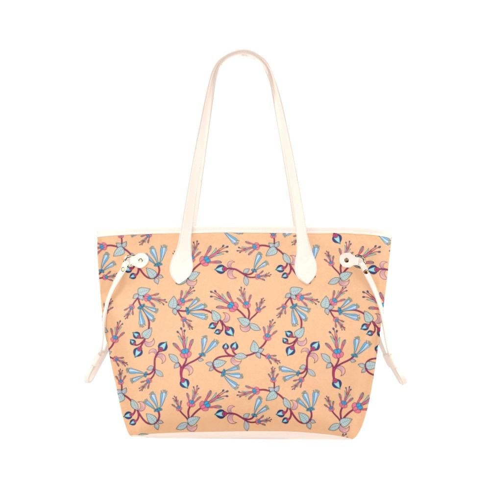 Swift Floral Peache Clover Canvas Tote Bag (Model 1661) Clover Canvas Tote Bag (1661) e-joyer 