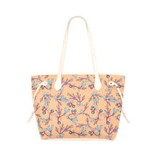 Load image into Gallery viewer, Swift Floral Peache Clover Canvas Tote Bag (Model 1661) Clover Canvas Tote Bag (1661) e-joyer 
