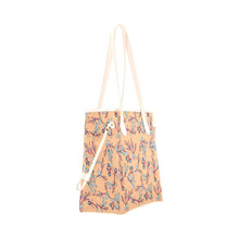 Load image into Gallery viewer, Swift Floral Peache Clover Canvas Tote Bag (Model 1661) Clover Canvas Tote Bag (1661) e-joyer 
