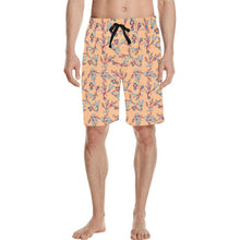 Load image into Gallery viewer, Swift Floral Peache Men&#39;s All Over Print Casual Shorts (Model L23) Men&#39;s Casual Shorts (L23) e-joyer 
