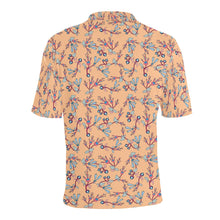 Load image into Gallery viewer, Swift Floral Peache Men&#39;s All Over Print Polo Shirt (Model T55) Men&#39;s Polo Shirt (Model T55) e-joyer 
