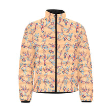 Load image into Gallery viewer, Swift Floral Peache Men&#39;s Stand Collar Padded Jacket (Model H41) Men&#39;s Stand Collar Padded Jacket (H41) e-joyer 
