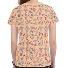 Load image into Gallery viewer, Swift Floral Peache New All Over Print T-shirt for Women (Model T45) tshirt e-joyer 
