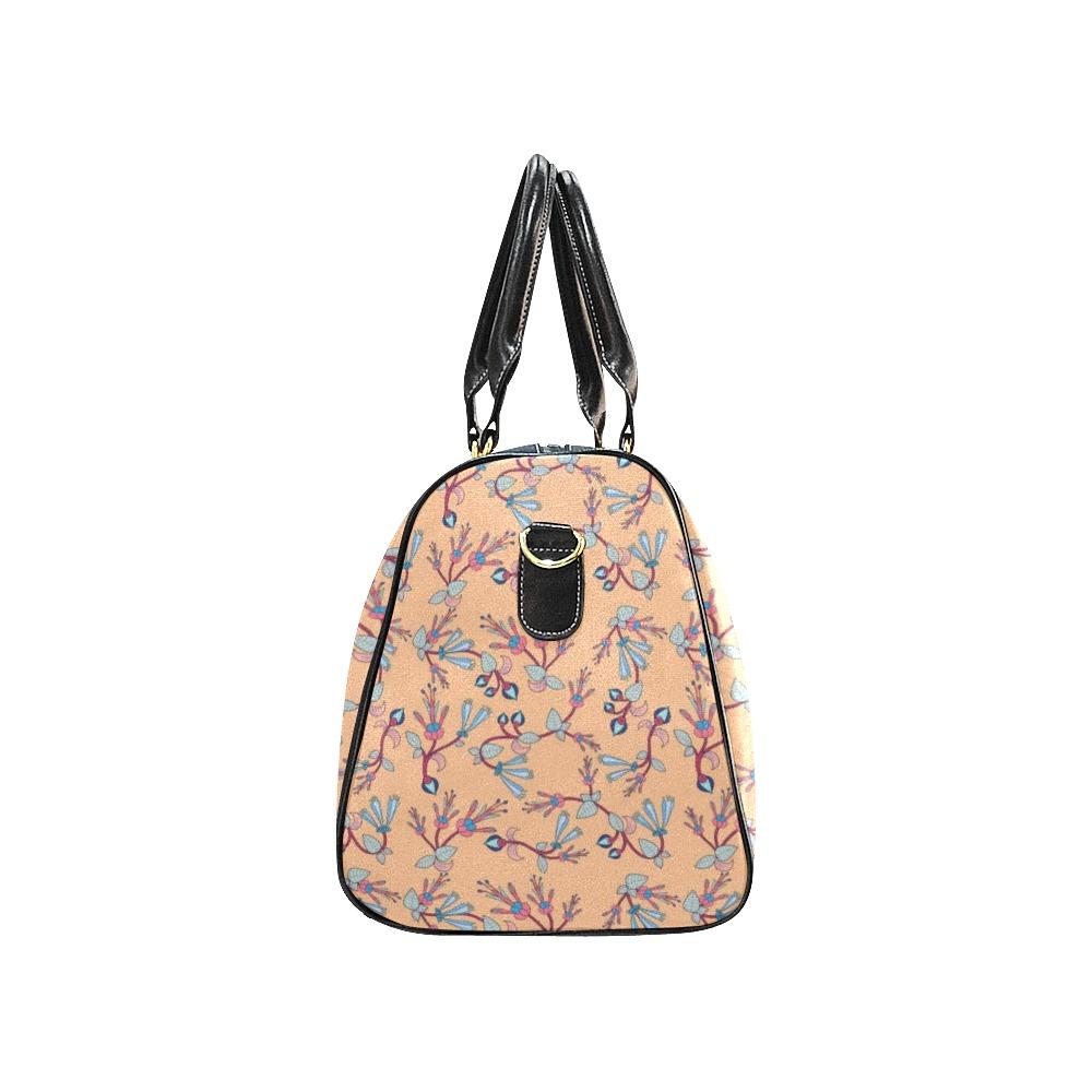 Swift Floral Peache New Waterproof Travel Bag/Large (Model 1639) Waterproof Travel Bags (1639) e-joyer 