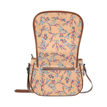 Load image into Gallery viewer, Swift Floral Peache Saddle Bag/Large (Model 1649) Saddle Bag/Large e-joyer 
