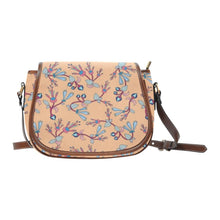 Load image into Gallery viewer, Swift Floral Peache Saddle Bag/Large (Model 1649) Saddle Bag/Large e-joyer 
