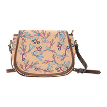 Load image into Gallery viewer, Swift Floral Peache Saddle Bag/Small (Model 1649) Full Customization Saddle Bag/Small (Full Customization) e-joyer 
