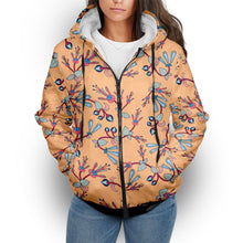 Load image into Gallery viewer, Swift Floral Peache Sherpa Hoodie hoodie Herman 
