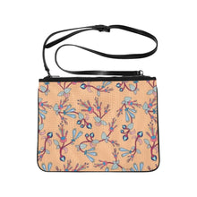 Load image into Gallery viewer, Swift Floral Peache Slim Clutch Bag (Model 1668) Slim Clutch Bags (1668) e-joyer 
