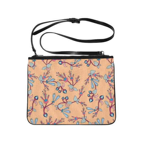 Swift Floral Peache Slim Clutch Bag (Model 1668) Slim Clutch Bags (1668) e-joyer 