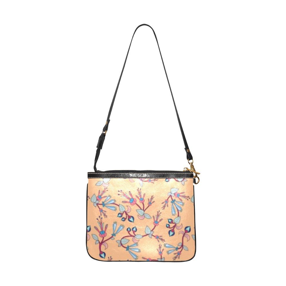 Swift Floral Peache Small Shoulder Bag (Model 1710) Small Shoulder Bag (1710) e-joyer 