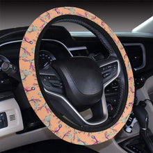 Load image into Gallery viewer, Swift Floral Peache Steering Wheel Cover with Elastic Edge Steering Wheel Cover with Elastic Edge e-joyer 
