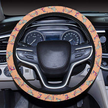 Load image into Gallery viewer, Swift Floral Peache Steering Wheel Cover with Elastic Edge Steering Wheel Cover with Elastic Edge e-joyer 
