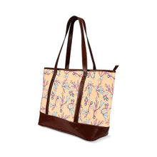 Load image into Gallery viewer, Swift Floral Peache Tote Handbag (Model 1642) Tote Handbags (1642) e-joyer 
