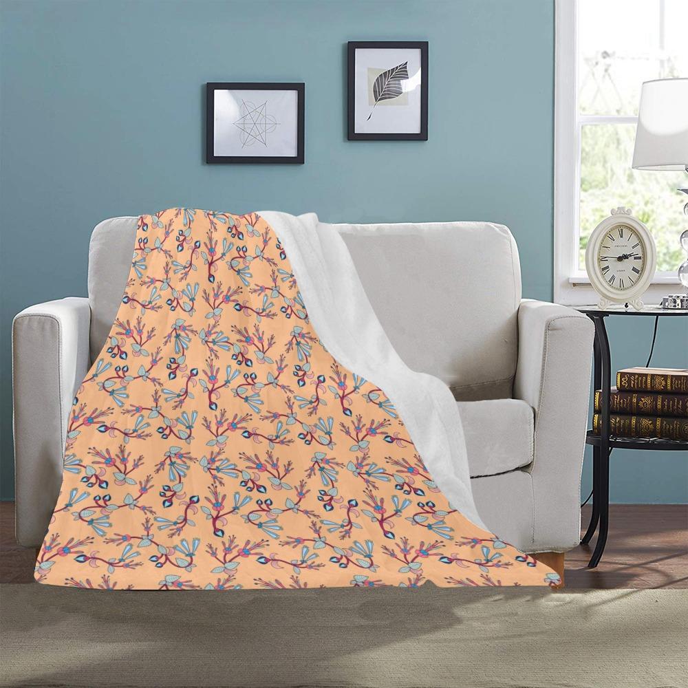 Swift Floral Peache Ultra-Soft Micro Fleece Blanket 40"x50" Ultra-Soft Blanket 40''x50'' e-joyer 