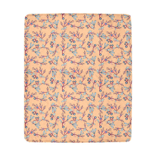 Swift Floral Peache Ultra-Soft Micro Fleece Blanket 50"x60" Ultra-Soft Blanket 50''x60'' e-joyer 