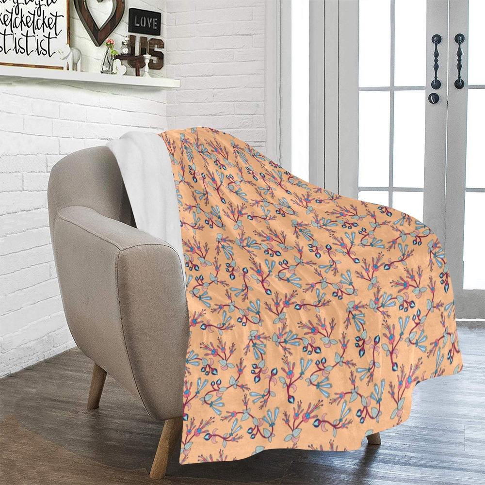 Swift Floral Peache Ultra-Soft Micro Fleece Blanket 50"x60" Ultra-Soft Blanket 50''x60'' e-joyer 