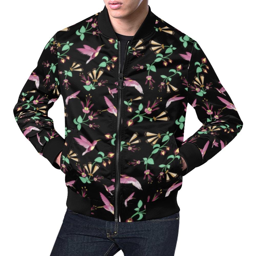 Swift Noir All Over Print Bomber Jacket for Men (Model H19) Jacket e-joyer 