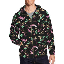 Load image into Gallery viewer, Swift Noir All Over Print Full Zip Hoodie for Men (Model H14) All Over Print Full Zip Hoodie for Men (H14) e-joyer 
