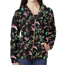 Load image into Gallery viewer, Swift Noir All Over Print Full Zip Hoodie for Women (Model H14) All Over Print Full Zip Hoodie for Women (H14) e-joyer 
