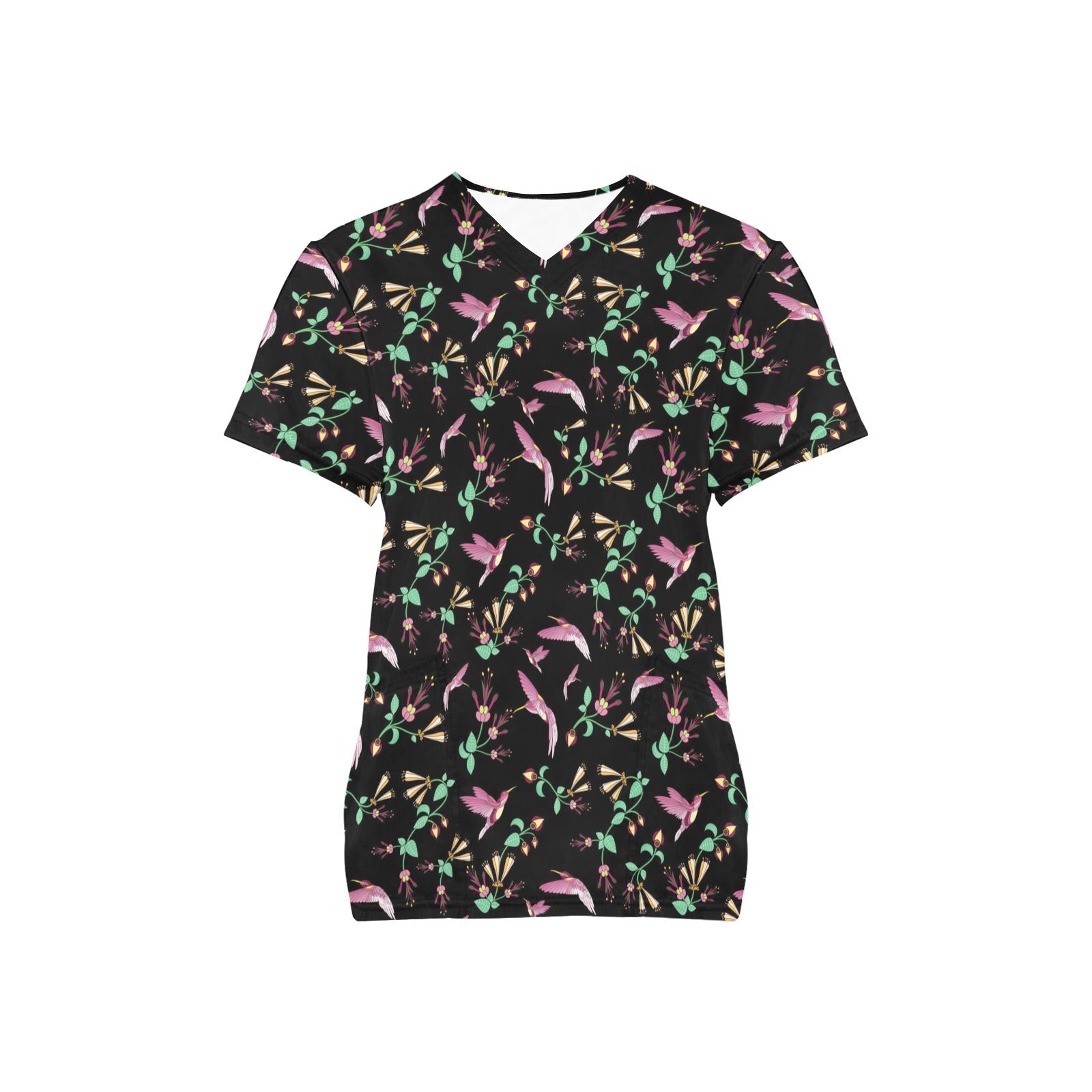 Swift Noir All Over Print Scrub Top Scrub Top e-joyer 