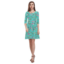 Load image into Gallery viewer, Swift Pastel Tethys Half-Sleeve Skater Dress(Model D20) Tethys Half-Sleeve Skater Dress (D20) e-joyer 
