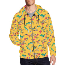 Load image into Gallery viewer, Swift Pastel Yellow All Over Print Full Zip Hoodie for Men (Model H14) All Over Print Full Zip Hoodie for Men (H14) e-joyer 
