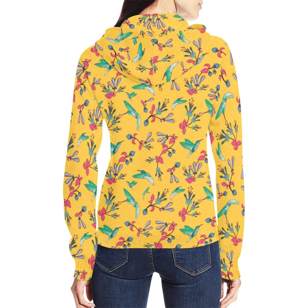 Swift Pastel Yellow All Over Print Full Zip Hoodie for Women (Model H14) All Over Print Full Zip Hoodie for Women (H14) e-joyer 