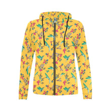 Load image into Gallery viewer, Swift Pastel Yellow All Over Print Full Zip Hoodie for Women (Model H14) All Over Print Full Zip Hoodie for Women (H14) e-joyer 
