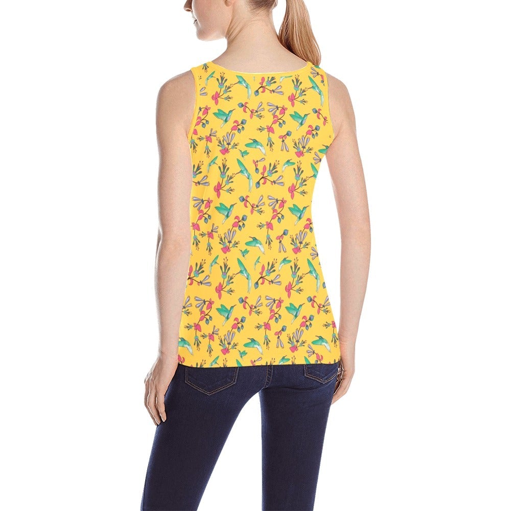 Swift Pastel Yellow All Over Print Tank Top for Women (Model T43) All Over Print Tank Top for Women (T43) e-joyer 